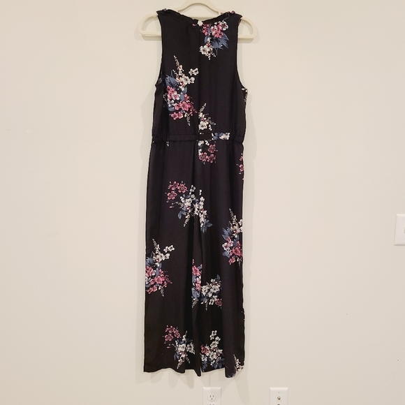 Loft Black Floral wide Leg Jumpsuit - Picture 6 of 10